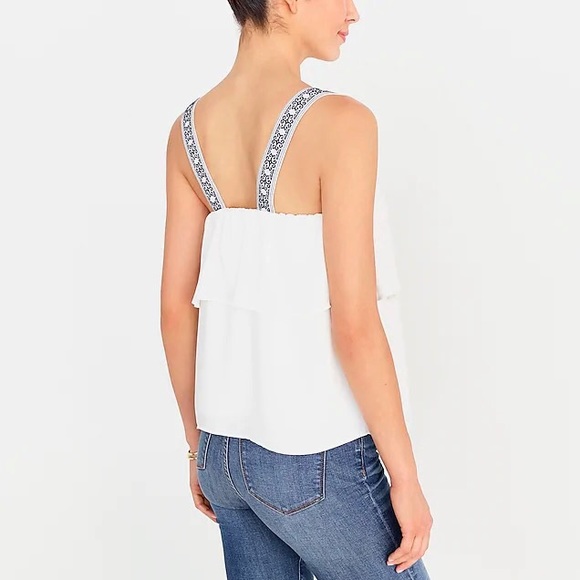 J. Crew Tiered Embroidered Strap Tank - Picture 8 of 8